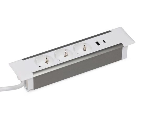 Блок розеток встраиваемый в стол 3 розетки USB-A USB-C 257x60x4 G4103T-2AC.N Серебро/Белый, Основной цвет: Серебро/Белый, Ширина: 257, Высота: 4, Глубина: 60, Максимальная ширина: 257, Максимальная глубина: 60, Максимальная высота: 4, Вес: 0,663, Объем: 0,002, Бренд: РИВА ООО, Артикул для сайта: G4103T-2AC.N, изображение 3post-test