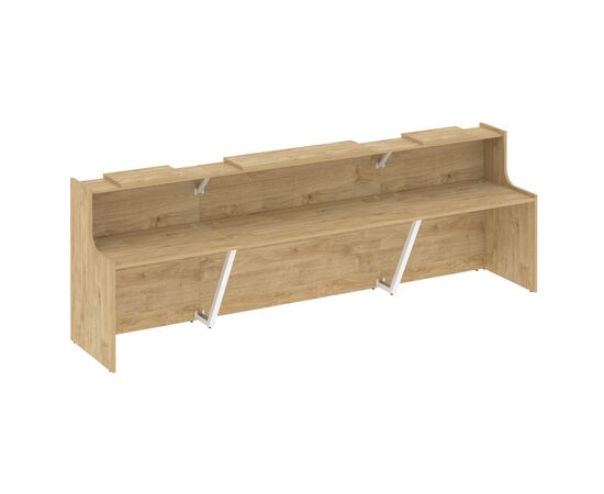 Оникс Ресепшн 3590x766x1187 O.R-K-17 Тиквуд Светлый, Основной цвет: Тиквуд Светлый, Ширина: 3590, Высота: 1187, Глубина: 766, Максимальная ширина: 3590, Максимальная глубина: 766, Максимальная высота: 1187, Объем: 0,491, Бренд: РИВА ООО, Артикул для сайта: O.R-K-17, изображение 2post-test