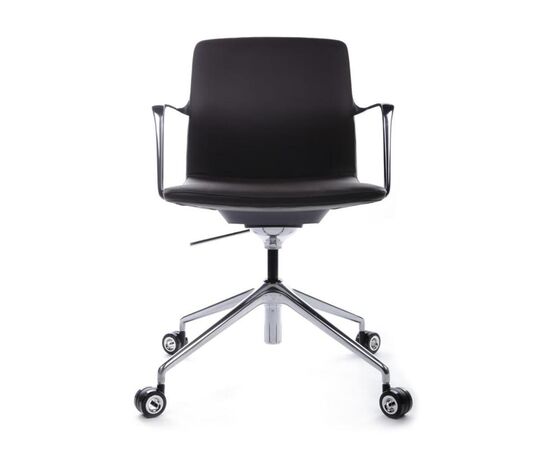 Кресло Плаза-M 70x70x80/86 FK004-B12 Темно-коричневый, Основной цвет: Темно-коричневый, Ширина: 70, Высота: 86, Глубина: 70, Максимальная ширина: 70, Максимальная глубина: 70, Максимальная высота: 86, Вес: 16, Материал сиденья: натуральная кожа/экокожа, Механизм: пиастра, Подголовник: алюминий, Цвет сиденья: Темно-коричневый, Цвет спинки: Темно-коричневый, Максимальная нагрузка: 120, Материал спинки: натуральная кожа/экокожа, Гарантия: 5 лет, Страна производитель: Китай, Объем: 0,209, Бренд: РИВА ООО, Артикул для сайта: FK004-B12, изображение 4post-test