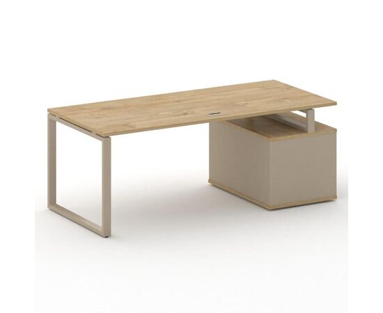 Шифт Стол руководителя с опорной тумбой левый 2000x904x753 SK.SRT-200.P (L) Тиквуд Светлый/Капучино/Металл Капучино, Основной цвет: Тиквуд Светлый/Капучино/Металл Капучино, Ширина: 2000, Высота: 753, Глубина: 904, Материал: Столы руководителя, Максимальная ширина: 2000, Максимальная глубина: 904, Максимальная высота: 753, Объем: 0,206, Бренд: РИВА ООО, Артикул для сайта: SK.SRT-200.P (L), изображение 2post-test