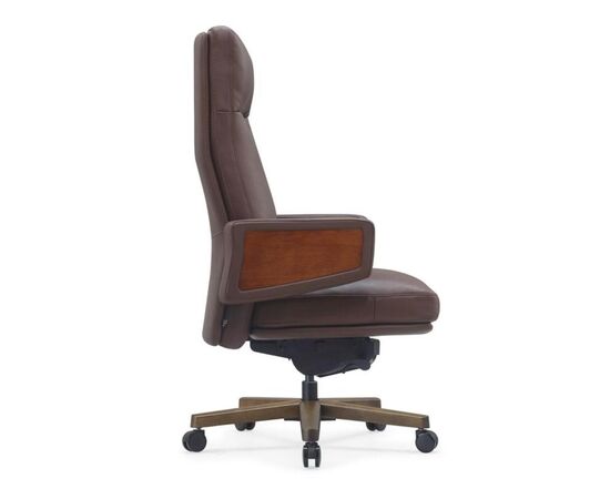 Кресло Рафаэль 68x69x120/125 A2119 Коричневый, Основной цвет: Коричневый, Ширина: 68, Высота: 125, Глубина: 69, Максимальная ширина: 68, Максимальная глубина: 69, Максимальная высота: 125, Вес: 38,8, Материал сиденья: натуральная кожа/экокожа, Механизм: синхромеханизм с фиксацией в 4 положениях, Подголовник: обтянутые кожей в цвет кресла, Цвет сиденья: Коричневый, Цвет спинки: Коричневый, Максимальная нагрузка: 250, Материал спинки: натуральная кожа/экокожа, Гарантия: 5 лет, Страна производитель: Китай, Объем: 0,658, Бренд: РИВА ООО, Артикул для сайта: A2119, изображение 2post-test