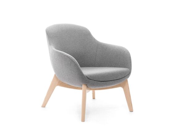 НОБЛ Д/NOBLE Кресло с деревянными опорами 60/76x52/62xh80 NOBLE L14 MUSE 18 Nikel natural * СЕРЫЙ M, Основной цвет: СЕРЫЙ M, Ширина: 76, Высота: 80, Глубина: 62, Максимальная ширина: 76, Максимальная глубина: 62, Минимальная ширина: 60, Максимальная высота: 80, Минимальная глубина: 52, Вес: 24, Объем: 0,8, Бренд: ЦЕНТРЭКСИМ ООО, Артикул для сайта: NOBLE L14  MUSE 18 Nikel natural *, изображение 2post-test