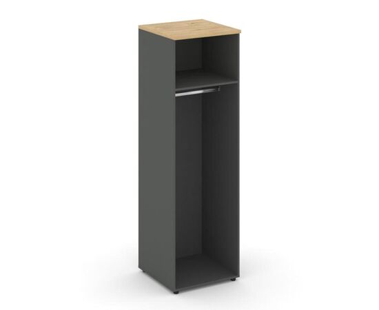 Стайл Проджект Гардероб узкий глубокий 600x600x1982 SN.GB.E-002 Антрацит NEW/Тиквуд Светлый/Черный Ручки, Основной цвет: Антрацит NEW/Тиквуд Светлый/Черный Ручки, Ширина: 600, Высота: 1982, Глубина: 600, Максимальная ширина: 600, Максимальная глубина: 600, Максимальная высота: 1982, Объем: 0,091, Бренд: РИВА ООО, Артикул для сайта: SN.GB.E-002, изображение 2post-test