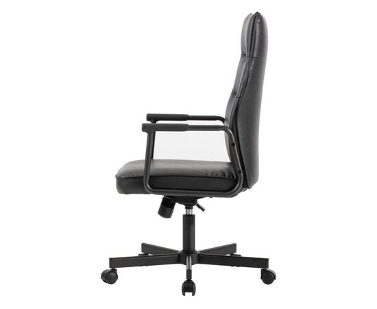 Кресло Стен 68x68x103/113 W-263H Чёрный, Основной цвет: Чёрный, Ширина: 68, Высота: 113, Глубина: 68, Максимальная ширина: 68, Максимальная глубина: 68, Максимальная высота: 113, Вес: 14, Материал сиденья: экокожа, Механизм: топ-ган, Подголовник: черный металл с пластиковыми накладками, Цвет спинки: Черный, Максимальная нагрузка: 120, Цвет сиденья: Черный, Материал спинки: экокожа, Страна производитель: Китай, Объем: 0,114, Бренд: РИВА ООО, Артикул для сайта: W-263H, изображение 6post-test