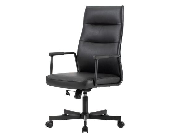 Кресло Стен 68x68x103/113 W-263H Чёрный, Основной цвет: Чёрный, Ширина: 68, Высота: 113, Глубина: 68, Максимальная ширина: 68, Максимальная глубина: 68, Максимальная высота: 113, Вес: 14, Материал сиденья: экокожа, Механизм: топ-ган, Подголовник: черный металл с пластиковыми накладками, Цвет спинки: Черный, Максимальная нагрузка: 120, Цвет сиденья: Черный, Материал спинки: экокожа, Страна производитель: Китай, Объем: 0,114, Бренд: РИВА ООО, Артикул для сайта: W-263H, изображение 7post-test