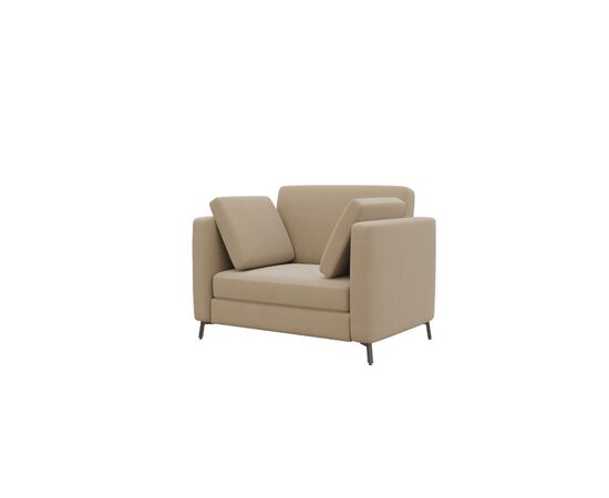 Браско Диван одноместный 1150x800x840 BRS-1 Alia 3/Металл Черный, Основной цвет: Alia 3/Металл Черный, Ширина: 1150, Высота: 840, Глубина: 800, Максимальная ширина: 1150, Максимальная глубина: 800, Максимальная высота: 840, Вес: 33, Объем: 0,77, Бренд: РИВА ООО, Артикул для сайта: BRS-1, изображение 2post-test