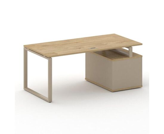 Шифт Стол руководителя с опорной тумбой левый 1800x904x753 SK.SRT-180.P (L) Тиквуд Светлый/Капучино/Металл Капучино, Основной цвет: Тиквуд Светлый/Капучино/Металл Капучино, Ширина: 1800, Высота: 753, Глубина: 904, Материал: Столы руководителя, Максимальная ширина: 1800, Максимальная глубина: 904, Максимальная высота: 753, Объем: 0,198, Бренд: РИВА ООО, Артикул для сайта: SK.SRT-180.P (L), изображение 2post-test