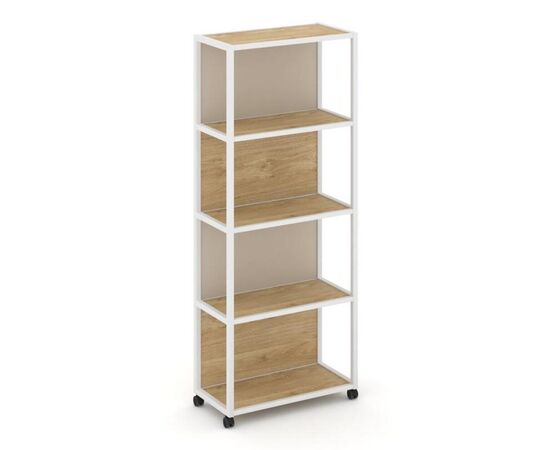 Шелф Мобайл Стеллаж 5 уровней 1 секция 800x400x2000 VR.LT-STK-504.08 Тиквуд Светлый/Металл Белый/W-04, Основной цвет: Тиквуд Светлый/Металл Белый/W-04, Ширина: 800, Высота: 2000, Глубина: 400, Максимальная ширина: 800, Максимальная глубина: 400, Максимальная высота: 2000, Объем: 0,127, Бренд: РИВА ООО, Артикул для сайта: VR.LT-STK-504.08, изображение 2post-test