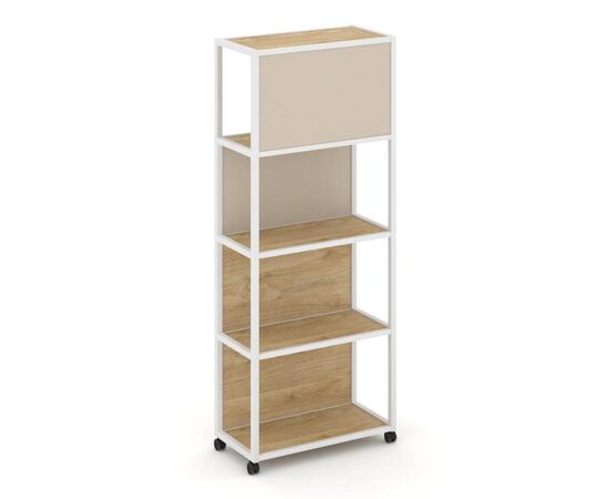 Шелф Мобайл Стеллаж 5 уровней 1 секция 800x400x2000 VR.LT-STK-504.08 Тиквуд Светлый/Металл Белый/W-04, Основной цвет: Тиквуд Светлый/Металл Белый/W-04, Ширина: 800, Высота: 2000, Глубина: 400, Максимальная ширина: 800, Максимальная глубина: 400, Максимальная высота: 2000, Объем: 0,127, Бренд: РИВА ООО, Артикул для сайта: VR.LT-STK-504.08, изображение 3post-test