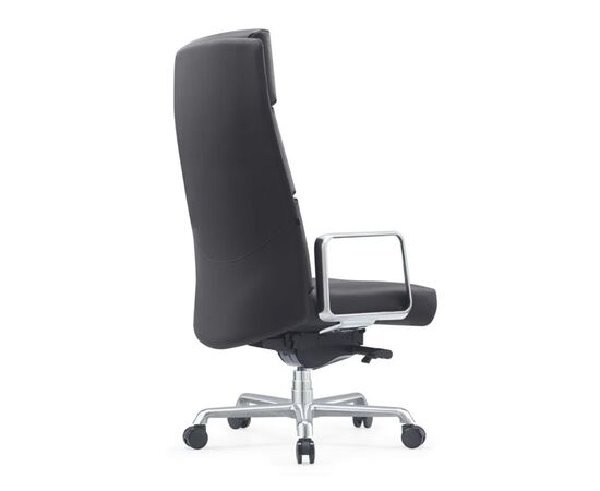 Кресло Ньюман 64x78x121/129 A2415 Чёрный, Основной цвет: Чёрный, Ширина: 64, Высота: 129, Глубина: 78, Максимальная ширина: 64, Максимальная глубина: 78, Максимальная высота: 129, Вес: 28, Материал сиденья: натуральная кожа/экокожа, Механизм: синхромеханизм с фиксацией в 4 положениях, Подголовник: алюминий, съемные пластиковые накладки, Цвет сиденья: Черный, Цвет спинки: Черный, Максимальная нагрузка: 250, Материал спинки: натуральная кожа/экокожа, Гарантия: 5 лет, Страна производитель: Китай, Объем: 0,311, Бренд: РИВА ООО, Артикул для сайта: A2415, изображение 2post-test