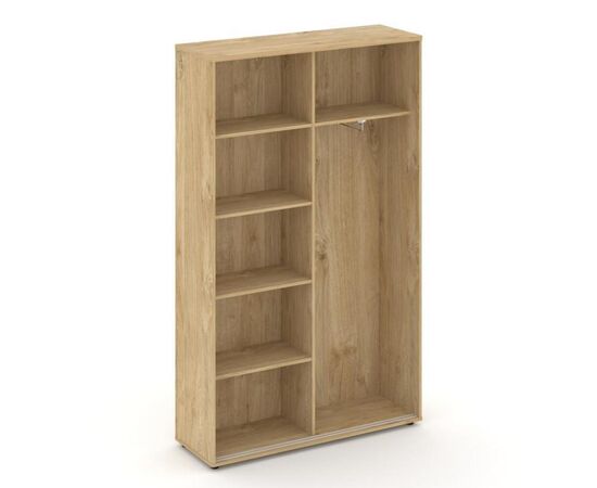 Стайл Проджект Шкаф-купе комбинированный 1200x400x1982 SN.SHK.E-002 Тиквуд Светлый/Черный Ручки, Основной цвет: Тиквуд Светлый/Черный Ручки, Ширина: 1200, Высота: 1982, Глубина: 400, Максимальная ширина: 1200, Максимальная глубина: 400, Максимальная высота: 1982, Объем: 0,138, Бренд: РИВА ООО, Артикул для сайта: SN.SHK.E-002, изображение 2post-test
