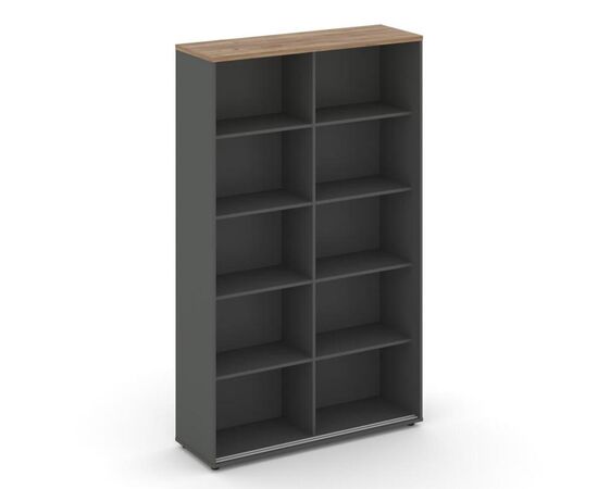 Стайл Проджект Шкаф-купе с полками 1200x400x1982 SN.SHK-001 Антрацит NEW/Дуб Табак/Черный Ручки, Основной цвет: Антрацит NEW/Дуб Табак/Черный Ручки, Ширина: 1200, Высота: 1982, Глубина: 400, Максимальная ширина: 1200, Максимальная глубина: 400, Максимальная высота: 1982, Объем: 0,179, Бренд: РИВА ООО, Артикул для сайта: SN.SHK-001, изображение 2post-test