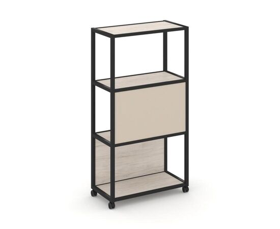 Шелф Мобайл Стеллаж 4 уровня 1 секция 600x400x1523 VR.LT-STK-403.06 Денвер Светлый/Металл Черный/W-04, Основной цвет: Денвер Светлый/Металл Черный/W-04, Ширина: 600, Высота: 1523, Глубина: 400, Максимальная ширина: 600, Максимальная глубина: 400, Максимальная высота: 1523, Объем: 0,076, Бренд: РИВА ООО, Артикул для сайта: VR.LT-STK-403.06, изображение 2post-test