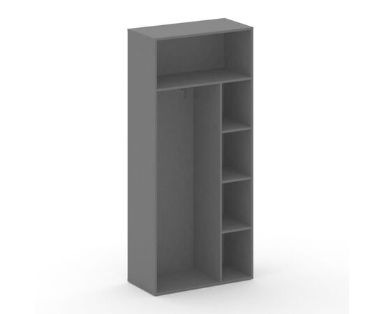 Фреско Гардероб широкий левый 896x460x2000 FRU.GB-201 (L) Базальт UM, Основной цвет: Базальт UM, Ширина: 896, Высота: 2000, Глубина: 460, Максимальная ширина: 896, Максимальная глубина: 460, Максимальная высота: 2000, Объем: 0,137, Бренд: РИВА ООО, Артикул для сайта: FRU.GB-201 (L), изображение 2post-test