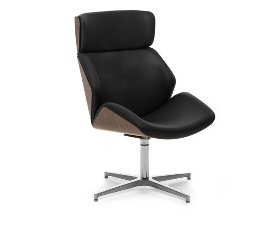 ШАРМ/CHARM Кресло высокое лаунж с деревянными вставками 48/63x46/64xh97 CHARM/A Wood Nut Rio Black 22 Черный/орех, Основной цвет: Черный/орех, Ширина: 63, Высота: 97, Глубина: 64, Максимальная ширина: 63, Максимальная глубина: 64, Минимальная ширина: 48, Максимальная высота: 97, Минимальная глубина: 46, Вес: 19,8, Объем: 0,6, Бренд: ЦЕНТРЭКСИМ ООО, Артикул для сайта: CHARM/A Wood Nut Rio Black 22, изображение 2post-test
