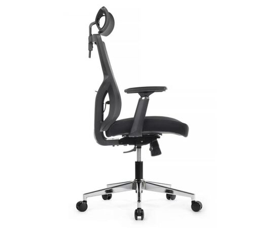 Кресло Степ RCH 62x94x117/127 A2320 Чёрный, Основной цвет: Чёрный, Ширина: 62, Высота: 127, Глубина: 94, Максимальная ширина: 62, Максимальная глубина: 94, Максимальная высота: 127, Вес: 18,6, Материал сиденья: ткань, Механизм: синхромеханизм со слайдером, Подголовник: черный пластик 4D, Цвет сиденья: Черный, Цвет спинки: Черный, Максимальная нагрузка: 120, Материал спинки: сетка, Гарантия: 1 год, Страна производитель: Китай, Объем: 0,159, Бренд: РИВА ООО, Артикул для сайта: A2320, изображение 2post-test