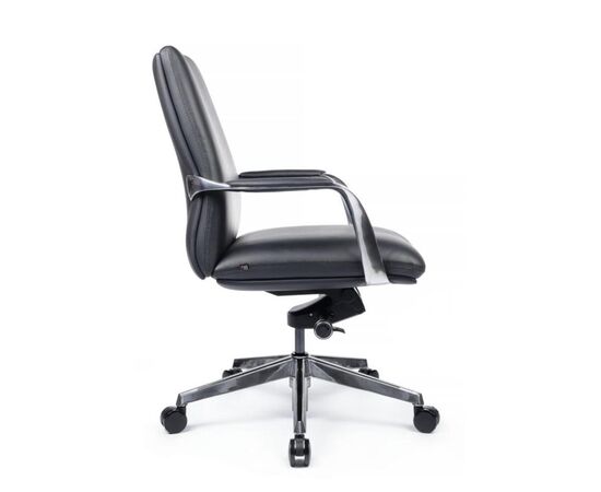 Кресло Пабло-M 67x67x95/101 B2216-1 Чёрный, Основной цвет: Чёрный, Ширина: 67, Высота: 101, Глубина: 67, Максимальная ширина: 67, Максимальная глубина: 67, Максимальная высота: 101, Вес: 23,5, Материал сиденья: натуральная кожа/экокожа, Механизм: мультиблок с фиксацией в 3 положениях, Подголовник: алюминий, с накладками из кожи в цвет кресла, Цвет сиденья: Черный, Цвет спинки: Черный, Максимальная нагрузка: 150, Материал спинки: натуральная кожа/экокожа, Гарантия: 5 лет, Страна производитель: Китай, Объем: 0,185, Бренд: РИВА ООО, Артикул для сайта: B2216-1, изображение 2post-test