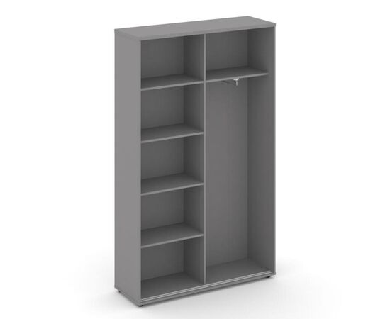 Стайл Проджект Шкаф-купе комбинированный 1200x400x1982 SN.SHK.E-002 Серый Пепел/Черный Ручки, Основной цвет: Серый Пепел/Черный Ручки, Ширина: 1200, Высота: 1982, Глубина: 400, Максимальная ширина: 1200, Максимальная глубина: 400, Максимальная высота: 1982, Объем: 0,138, Бренд: РИВА ООО, Артикул для сайта: SN.SHK.E-002, изображение 2post-test