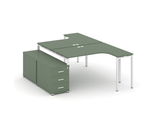 Концепт Рабочая станция с двойной опорной тумбой 1580/1946x2400x750 CN.DSA-302 A Кобо/Металл белый, Основной цвет: Кобо/Металл белый, Ширина: 1946, Высота: 750, Глубина: 2400, Максимальная ширина: 1946, Максимальная глубина: 2400, Минимальная ширина: 1580, Максимальная высота: 750, Вес: 139,27, Объем: 0,402, Бренд: РИВА ООО, Артикул для сайта: CN.DSA-302 A, изображение 2post-test