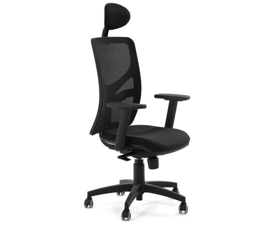 У10/Y10 Кресло рабочее для персонала с подголовником 45/60x45/53xh119/125 Y10 black 2D ME19 SLW50 headrest Черный/Черный, Минимальная высота: 119, Основной цвет: Черный/Черный, Ширина: 60, Высота: 125, Глубина: 53, Максимальная ширина: 60, Максимальная глубина: 53, Минимальная ширина: 45, Максимальная высота: 125, Минимальная глубина: 45, Вес: 16,5, Объем: 0,2, Бренд: ЦЕНТРЭКСИМ ООО, Артикул для сайта: Y10 black 2D ME19 SLW50 headrest, изображение 2post-test