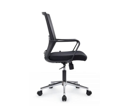 Кресло Минт RCH 64x64x96/106 M1029MBE Чёрный, Основной цвет: Чёрный, Ширина: 64, Высота: 106, Глубина: 64, Максимальная ширина: 64, Максимальная глубина: 64, Максимальная высота: 106, Вес: 10,2, Материал сиденья: ткань, Механизм: топ-ган, Подголовник: черный пластик, Цвет сиденья: Черный, Цвет спинки: Черный, Максимальная нагрузка: 120, Материал спинки: сетка, Гарантия: 1 год, Страна производитель: Китай, Объем: 0,104, Бренд: РИВА ООО, Артикул для сайта: M1029MBE, изображение 2post-test