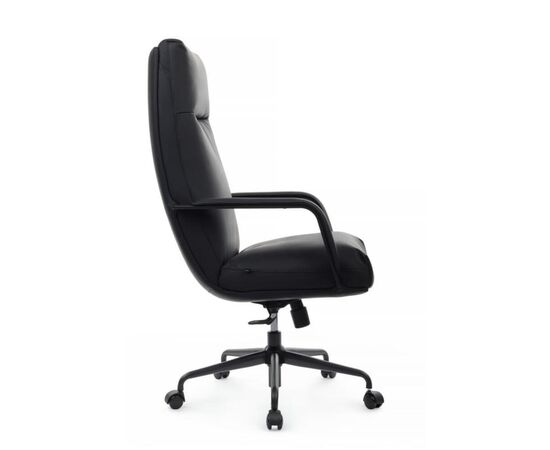 Кресло Отто RCH 68x74x120/130 CM-P001AS Чёрный, Основной цвет: Чёрный, Ширина: 68, Высота: 130, Глубина: 74, Максимальная ширина: 68, Максимальная глубина: 74, Максимальная высота: 130, Вес: 28, Материал сиденья: экокожа, Механизм: топ-ган, Подголовник: черный металл, с накладками из экокожи в цвет кресла, Цвет сиденья: Черный, Цвет спинки: Черный, Максимальная нагрузка: 150, Материал спинки: экокожа, Гарантия: 1 год, Страна производитель: Китай, Объем: 0,405, Бренд: РИВА ООО, Артикул для сайта: CM-P001AS, изображение 2post-test