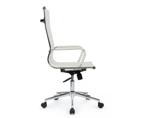 Кресло Хьюго RCH 57x56x109/119 6002-1SE Белый, Основной цвет: Белый, Ширина: 57, Высота: 119, Глубина: 56, Максимальная ширина: 57, Максимальная глубина: 56, Максимальная высота: 119, Вес: 12,6, Материал сиденья: экокожа, Механизм: топ-ган, Подголовник: металлические хромированные, с накладками из экокожи в цвет кресла, Цвет сиденья: Белый, Цвет спинки: Белый, Максимальная нагрузка: 120, Материал спинки: экокожа, Гарантия: 1 год, Страна производитель: Китай, Объем: 0,288, Бренд: РИВА ООО, Артикул для сайта: 6002-1SE, изображение 2post-test