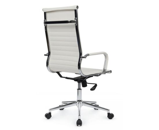 Кресло Хьюго RCH 57x56x109/119 6002-1SE Белый, Основной цвет: Белый, Ширина: 57, Высота: 119, Глубина: 56, Максимальная ширина: 57, Максимальная глубина: 56, Максимальная высота: 119, Вес: 12,6, Материал сиденья: экокожа, Механизм: топ-ган, Подголовник: металлические хромированные, с накладками из экокожи в цвет кресла, Цвет сиденья: Белый, Цвет спинки: Белый, Максимальная нагрузка: 120, Материал спинки: экокожа, Гарантия: 1 год, Страна производитель: Китай, Объем: 0,288, Бренд: РИВА ООО, Артикул для сайта: 6002-1SE, изображение 3post-test