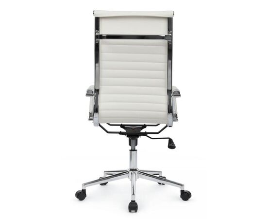 Кресло Хьюго RCH 57x56x109/119 6002-1SE Белый, Основной цвет: Белый, Ширина: 57, Высота: 119, Глубина: 56, Максимальная ширина: 57, Максимальная глубина: 56, Максимальная высота: 119, Вес: 12,6, Материал сиденья: экокожа, Механизм: топ-ган, Подголовник: металлические хромированные, с накладками из экокожи в цвет кресла, Цвет сиденья: Белый, Цвет спинки: Белый, Максимальная нагрузка: 120, Материал спинки: экокожа, Гарантия: 1 год, Страна производитель: Китай, Объем: 0,288, Бренд: РИВА ООО, Артикул для сайта: 6002-1SE, изображение 4post-test