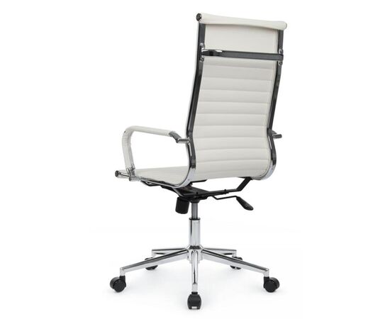 Кресло Хьюго RCH 57x56x109/119 6002-1SE Белый, Основной цвет: Белый, Ширина: 57, Высота: 119, Глубина: 56, Максимальная ширина: 57, Максимальная глубина: 56, Максимальная высота: 119, Вес: 12,6, Материал сиденья: экокожа, Механизм: топ-ган, Подголовник: металлические хромированные, с накладками из экокожи в цвет кресла, Цвет сиденья: Белый, Цвет спинки: Белый, Максимальная нагрузка: 120, Материал спинки: экокожа, Гарантия: 1 год, Страна производитель: Китай, Объем: 0,288, Бренд: РИВА ООО, Артикул для сайта: 6002-1SE, изображение 5post-test