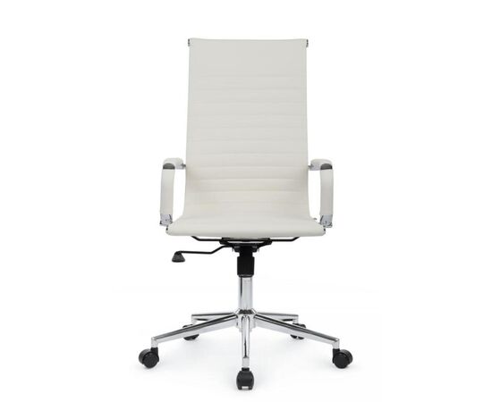 Кресло Хьюго RCH 57x56x109/119 6002-1SE Белый, Основной цвет: Белый, Ширина: 57, Высота: 119, Глубина: 56, Максимальная ширина: 57, Максимальная глубина: 56, Максимальная высота: 119, Вес: 12,6, Материал сиденья: экокожа, Механизм: топ-ган, Подголовник: металлические хромированные, с накладками из экокожи в цвет кресла, Цвет сиденья: Белый, Цвет спинки: Белый, Максимальная нагрузка: 120, Материал спинки: экокожа, Гарантия: 1 год, Страна производитель: Китай, Объем: 0,288, Бренд: РИВА ООО, Артикул для сайта: 6002-1SE, изображение 8post-test