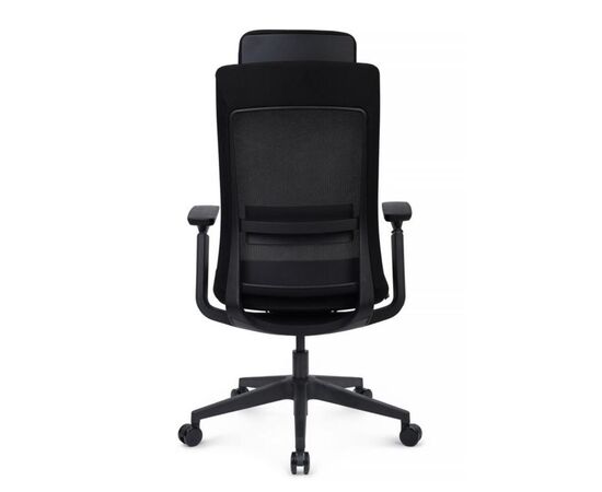 Кресло Миратт 67x56x115/125 MRTB-001 Чёрный, Основной цвет: Чёрный, Ширина: 67, Высота: 125, Глубина: 56, Максимальная ширина: 67, Максимальная глубина: 56, Максимальная высота: 125, Вес: 20, Материал сиденья: ткань, Механизм: синхромеханизм с клавишным слайдером, Подголовник: черный пластик 3D, Цвет сиденья: Черный, Цвет спинки: Черный, Максимальная нагрузка: 120, Материал спинки: сетка, Объем: 0,203, Бренд: РИВА ООО, Артикул для сайта: MRTB-001, изображение 4post-test
