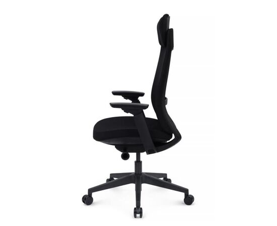 Кресло Миратт 67x56x115/125 MRTB-001 Чёрный, Основной цвет: Чёрный, Ширина: 67, Высота: 125, Глубина: 56, Максимальная ширина: 67, Максимальная глубина: 56, Максимальная высота: 125, Вес: 20, Материал сиденья: ткань, Механизм: синхромеханизм с клавишным слайдером, Подголовник: черный пластик 3D, Цвет сиденья: Черный, Цвет спинки: Черный, Максимальная нагрузка: 120, Материал спинки: сетка, Объем: 0,203, Бренд: РИВА ООО, Артикул для сайта: MRTB-001, изображение 6post-test