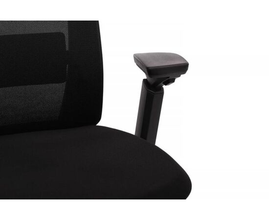 Кресло Миратт 67x56x115/125 MRTB-001 Чёрный, Основной цвет: Чёрный, Ширина: 67, Высота: 125, Глубина: 56, Максимальная ширина: 67, Максимальная глубина: 56, Максимальная высота: 125, Вес: 20, Материал сиденья: ткань, Механизм: синхромеханизм с клавишным слайдером, Подголовник: черный пластик 3D, Цвет сиденья: Черный, Цвет спинки: Черный, Максимальная нагрузка: 120, Материал спинки: сетка, Объем: 0,203, Бренд: РИВА ООО, Артикул для сайта: MRTB-001, изображение 15post-test