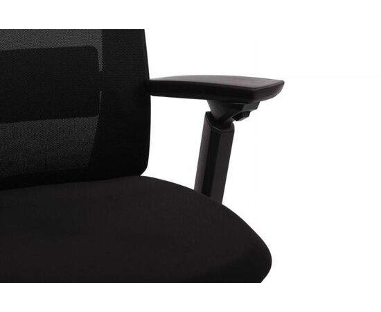 Кресло Миратт 67x56x115/125 MRTB-001 Чёрный, Основной цвет: Чёрный, Ширина: 67, Высота: 125, Глубина: 56, Максимальная ширина: 67, Максимальная глубина: 56, Максимальная высота: 125, Вес: 20, Материал сиденья: ткань, Механизм: синхромеханизм с клавишным слайдером, Подголовник: черный пластик 3D, Цвет сиденья: Черный, Цвет спинки: Черный, Максимальная нагрузка: 120, Материал спинки: сетка, Объем: 0,203, Бренд: РИВА ООО, Артикул для сайта: MRTB-001, изображение 18post-test
