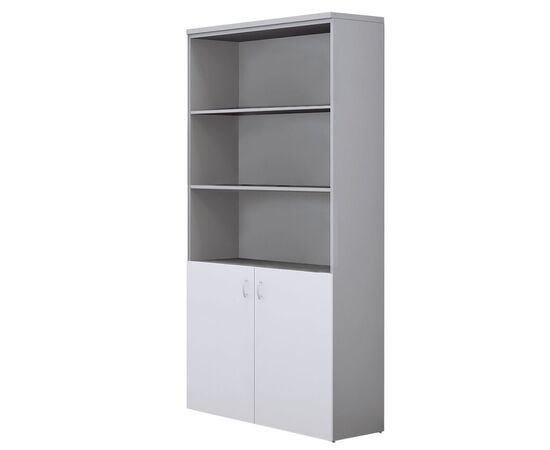 УНИ/UNI Шкаф открытый 90x42xh207 HM38303 /1.H БЕЛЫЙ/СЕРЫЙ АЛЮМ, Основной цвет: БЕЛЫЙ/СЕРЫЙ АЛЮМ, Ширина: 90, Высота: 207, Глубина: 42, Максимальная ширина: 90, Максимальная глубина: 42, Максимальная высота: 207, Вес: 74,9, Объем: 0,148, Бренд: ЦЕНТРЭКСИМ ООО, Артикул для сайта: HM38303 /1.H, изображение 2post-test