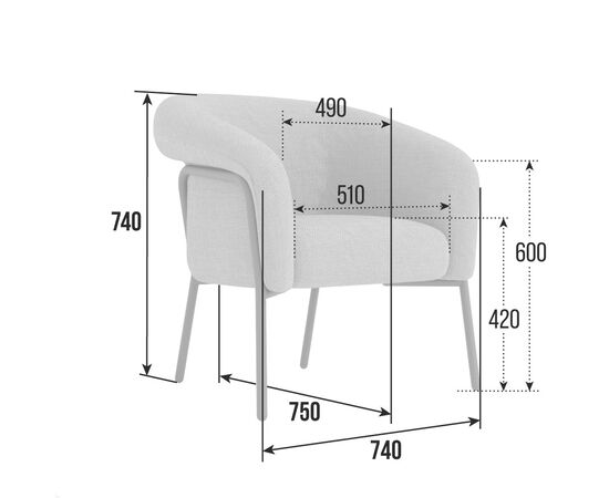 Шелл Кресло 740x750x740 SHL-01 Wellton 230/Металл Черный, Основной цвет: Wellton 230/Металл Черный, Ширина: 740, Высота: 740, Глубина: 750, Максимальная ширина: 740, Максимальная глубина: 750, Максимальная высота: 740, Вес: 14,5, Объем: 0,41, Бренд: РИВА ООО, Артикул для сайта: SHL-01, изображение 2post-test