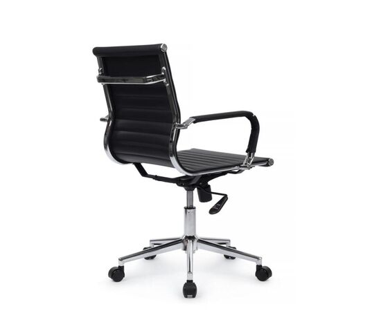 Кресло Хьюго RCH 57x56x92/102 6002-2SE Чёрный, Основной цвет: Чёрный, Ширина: 57, Высота: 102, Глубина: 56, Максимальная ширина: 57, Максимальная глубина: 56, Максимальная высота: 102, Вес: 12,6, Материал сиденья: экокожа, Механизм: топ-ган, Подголовник: металлические хромированные, с накладками из экокожи в цвет кресла, Цвет сиденья: Черный, Цвет спинки: Черный, Максимальная нагрузка: 120, Материал спинки: экокожа, Гарантия: 1 год, Страна производитель: Китай, Объем: 0,288, Бренд: РИВА ООО, Артикул для сайта: 6002-2SE, изображение 3post-test