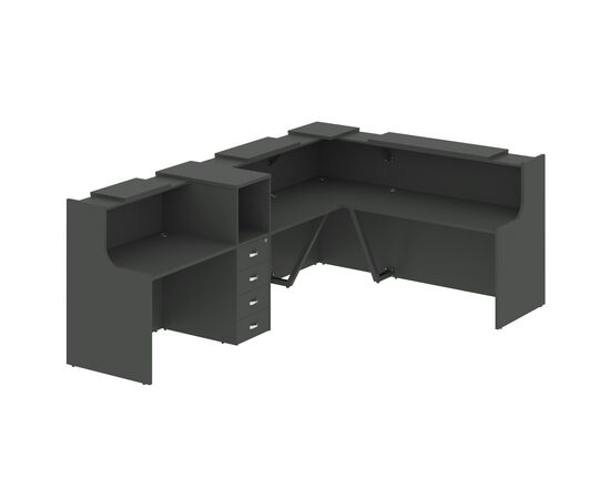 Оникс Ресепшн 2168x3151x1187 O.R-K-30 Антрацит, Основной цвет: Антрацит, Ширина: 2168, Высота: 1187, Глубина: 3151, Максимальная ширина: 2168, Максимальная глубина: 3151, Максимальная высота: 1187, Объем: 0,753, Бренд: РИВА ООО, Артикул для сайта: O.R-K-30, изображение 2post-test
