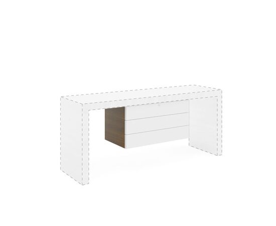 КИО/KYO Тумба подвесная 3 ящика 80x42xh49 KY3017 002 301 Орех/белый, Основной цвет: Орех/белый, Ширина: 80, Высота: 49, Глубина: 42, Максимальная ширина: 80, Максимальная глубина: 42, Максимальная высота: 49, Вес: 32, Объем: 0,207, Бренд: ЦЕНТРЭКСИМ ООО, Артикул для сайта: KY3017 002 301, изображение 2post-test
