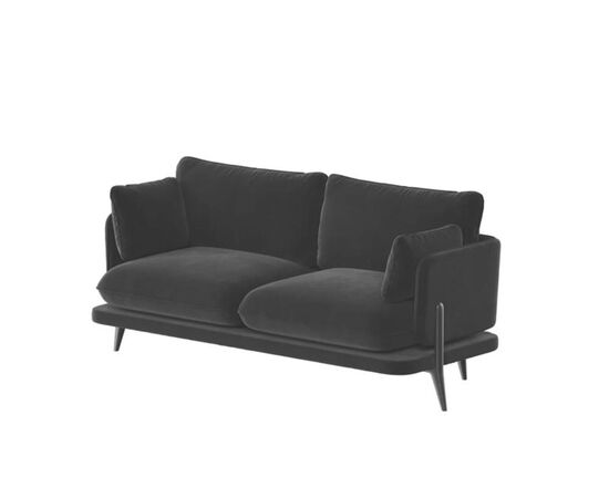 Поско Диван двухместный 2000x850x850 PSC-02 Velvet Lux 12/Металл Черный, Основной цвет: Velvet Lux 12/Металл Черный, Ширина: 2000, Высота: 850, Глубина: 850, Максимальная ширина: 2000, Максимальная глубина: 850, Максимальная высота: 850, Вес: 68, Объем: 1,5, Бренд: РИВА ООО, Артикул для сайта: PSC-02, изображение 2post-test