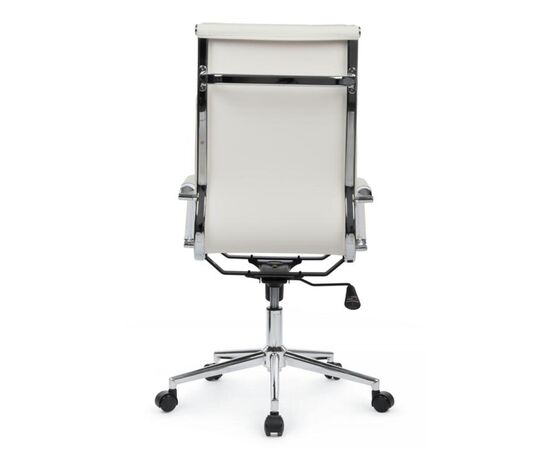 Кресло Хьюго RCH 57x56x109/119 6003-1SE Белый, Основной цвет: Белый, Ширина: 57, Высота: 119, Глубина: 56, Максимальная ширина: 57, Максимальная глубина: 56, Максимальная высота: 119, Вес: 14,8, Материал сиденья: экокожа, Механизм: топ-ган, Подголовник: металлические хромированные, с накладками из экокожи в цвет кресла, Цвет сиденья: Белый, Цвет спинки: Белый, Максимальная нагрузка: 120, Материал спинки: экокожа, Гарантия: 1 год, Страна производитель: Китай, Объем: 0,288, Бренд: РИВА ООО, Артикул для сайта: 6003-1SE, изображение 4post-test
