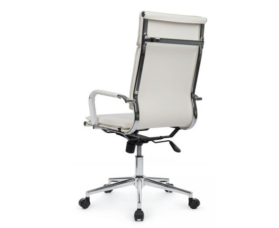 Кресло Хьюго RCH 57x56x109/119 6003-1SE Белый, Основной цвет: Белый, Ширина: 57, Высота: 119, Глубина: 56, Максимальная ширина: 57, Максимальная глубина: 56, Максимальная высота: 119, Вес: 14,8, Материал сиденья: экокожа, Механизм: топ-ган, Подголовник: металлические хромированные, с накладками из экокожи в цвет кресла, Цвет сиденья: Белый, Цвет спинки: Белый, Максимальная нагрузка: 120, Материал спинки: экокожа, Гарантия: 1 год, Страна производитель: Китай, Объем: 0,288, Бренд: РИВА ООО, Артикул для сайта: 6003-1SE, изображение 5post-test