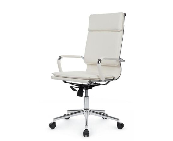 Кресло Хьюго RCH 57x56x109/119 6003-1SE Белый, Основной цвет: Белый, Ширина: 57, Высота: 119, Глубина: 56, Максимальная ширина: 57, Максимальная глубина: 56, Максимальная высота: 119, Вес: 14,8, Материал сиденья: экокожа, Механизм: топ-ган, Подголовник: металлические хромированные, с накладками из экокожи в цвет кресла, Цвет сиденья: Белый, Цвет спинки: Белый, Максимальная нагрузка: 120, Материал спинки: экокожа, Гарантия: 1 год, Страна производитель: Китай, Объем: 0,288, Бренд: РИВА ООО, Артикул для сайта: 6003-1SE, изображение 7post-test