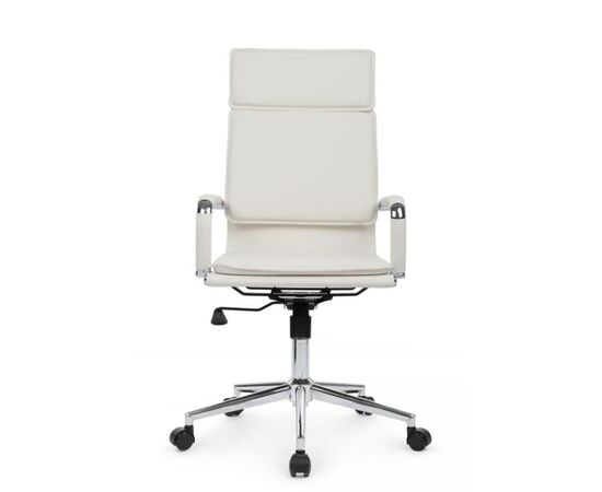Кресло Хьюго RCH 57x56x109/119 6003-1SE Белый, Основной цвет: Белый, Ширина: 57, Высота: 119, Глубина: 56, Максимальная ширина: 57, Максимальная глубина: 56, Максимальная высота: 119, Вес: 14,8, Материал сиденья: экокожа, Механизм: топ-ган, Подголовник: металлические хромированные, с накладками из экокожи в цвет кресла, Цвет сиденья: Белый, Цвет спинки: Белый, Максимальная нагрузка: 120, Материал спинки: экокожа, Гарантия: 1 год, Страна производитель: Китай, Объем: 0,288, Бренд: РИВА ООО, Артикул для сайта: 6003-1SE, изображение 9post-test