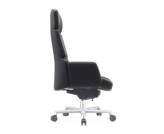 Кресло Лаворо 69x78x121/129 A2411-1 Чёрный, Основной цвет: Чёрный, Ширина: 69, Высота: 129, Глубина: 78, Максимальная ширина: 69, Максимальная глубина: 78, Максимальная высота: 129, Вес: 29, Материал сиденья: натуральная кожа/экокожа, Механизм: синхромеханизм с фиксацией в 4 положениях, Подголовник: обтянутые кожей в цвет кресла, Цвет сиденья: Черный, Цвет спинки: Черный, Максимальная нагрузка: 250, Материал спинки: натуральная кожа/экокожа, Гарантия: 5 лет, Страна производитель: Китай, Объем: 0,268, Бренд: РИВА ООО, Артикул для сайта: A2411-1, изображение 2post-test