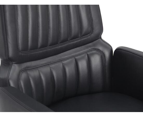 Кресло Лаворо 69x78x121/129 A2411-1 Чёрный, Основной цвет: Чёрный, Ширина: 69, Высота: 129, Глубина: 78, Максимальная ширина: 69, Максимальная глубина: 78, Максимальная высота: 129, Вес: 29, Материал сиденья: натуральная кожа/экокожа, Механизм: синхромеханизм с фиксацией в 4 положениях, Подголовник: обтянутые кожей в цвет кресла, Цвет сиденья: Черный, Цвет спинки: Черный, Максимальная нагрузка: 250, Материал спинки: натуральная кожа/экокожа, Гарантия: 5 лет, Страна производитель: Китай, Объем: 0,268, Бренд: РИВА ООО, Артикул для сайта: A2411-1, изображение 8post-test