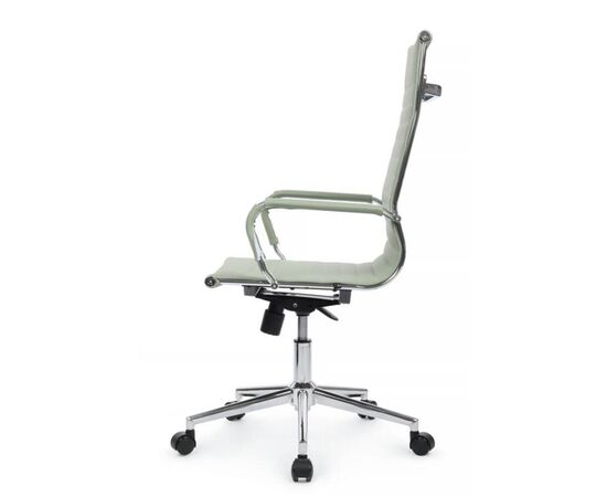 Кресло Хьюго RCH 57x56x109/119 6002-1SE Зеленый, Основной цвет: Зеленый, Ширина: 57, Высота: 119, Глубина: 56, Максимальная ширина: 57, Максимальная глубина: 56, Максимальная высота: 119, Вес: 12,6, Материал сиденья: экокожа, Механизм: топ-ган, Подголовник: металлические хромированные, с накладками из экокожи в цвет кресла, Цвет сиденья: Зеленый, Цвет спинки: Зеленый, Максимальная нагрузка: 120, Материал спинки: экокожа, Гарантия: 1 год, Страна производитель: Китай, Объем: 0,288, Бренд: РИВА ООО, Артикул для сайта: 6002-1SE, изображение 5post-test