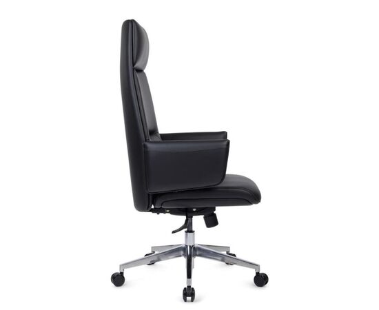 Кресло Энзо 65x68x118/125 WISE-01 Чёрный, Основной цвет: Чёрный, Ширина: 65, Высота: 125, Глубина: 68, Максимальная ширина: 65, Максимальная глубина: 68, Максимальная высота: 125, Вес: 28,6, Материал сиденья: экокожа, Механизм: топ-ган, Подголовник: обтянутые экокожей в цвет кресла, Цвет сиденья: Черный, Цвет спинки: Черный, Материал спинки: экокожа, Гарантия: 5 лет, Страна производитель: Китай, Максимальная нагрузка: 250, Бренд: РИВА ООО, Артикул для сайта: WISE-01, изображение 2post-test