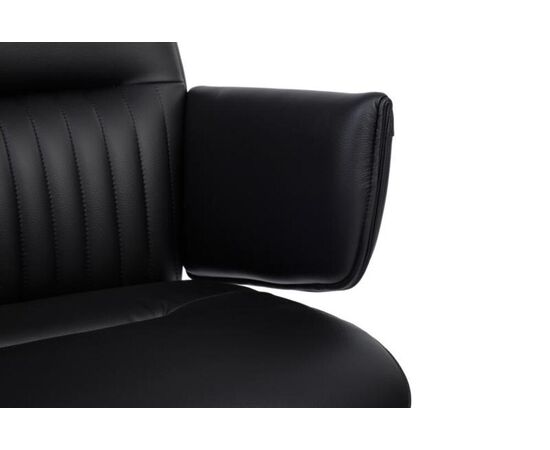 Кресло Энзо 65x68x118/125 WISE-01 Чёрный, Основной цвет: Чёрный, Ширина: 65, Высота: 125, Глубина: 68, Максимальная ширина: 65, Максимальная глубина: 68, Максимальная высота: 125, Вес: 28,6, Материал сиденья: экокожа, Механизм: топ-ган, Подголовник: обтянутые экокожей в цвет кресла, Цвет сиденья: Черный, Цвет спинки: Черный, Материал спинки: экокожа, Гарантия: 5 лет, Страна производитель: Китай, Максимальная нагрузка: 250, Бренд: РИВА ООО, Артикул для сайта: WISE-01, изображение 10post-test